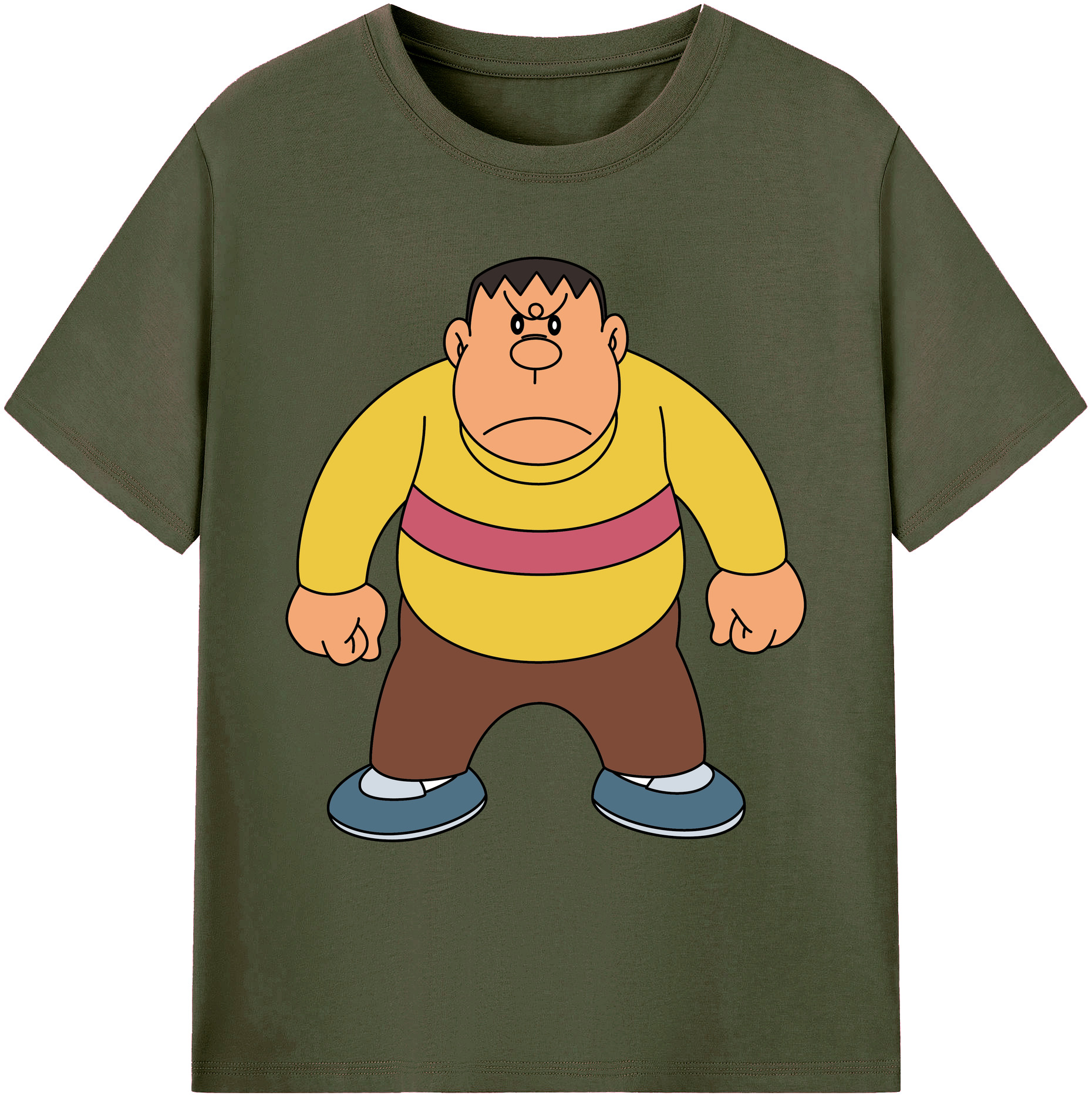 （画像用） ドラえもん 剛田武 Doraemon Gouta Takeshi 綿100％ メンズ半袖Tシャツ｜肌触りやわらか＆通気性